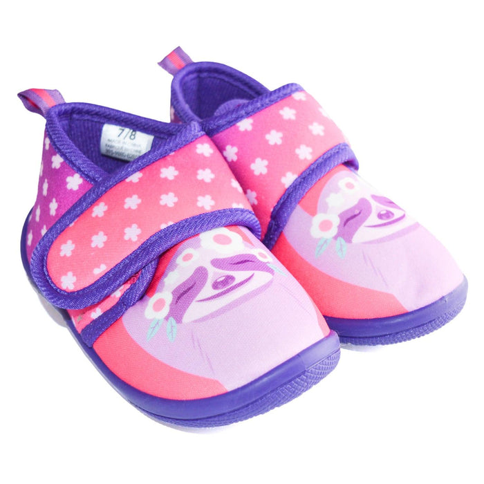 Kids Shoes - Kids Shoes Pink Sloth Todder Girls Non-slip Daycare Slippers - (5-6T to 11-12)