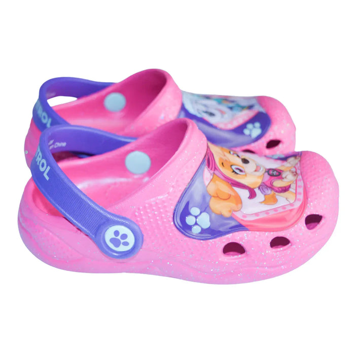 Kids Shoes - Paw Patrol Girls' Sparkle Clogs – Skye & Everest Slip-on Sandales - (5/6T-11/12T)