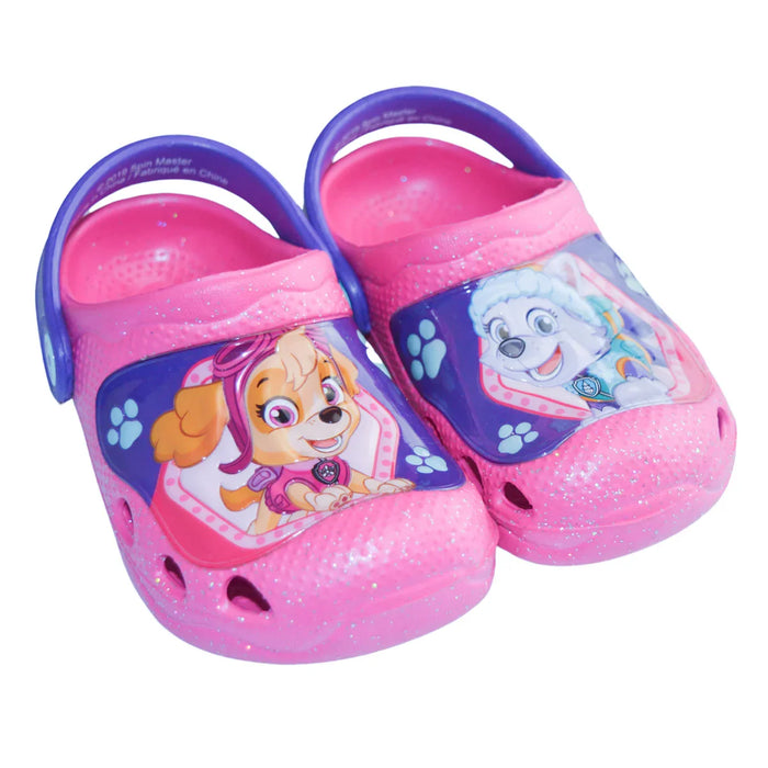 Kids Shoes - Paw Patrol Girls' Sparkle Clogs – Skye & Everest Slip-on Sandales - (5/6T-11/12T)