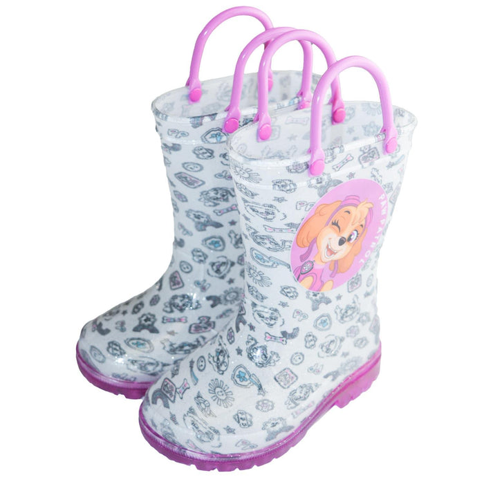 Kids Shoes - Paw Patrol Toddler Girls Light-up Rain Boots - (Sizes 6T to 11T)
