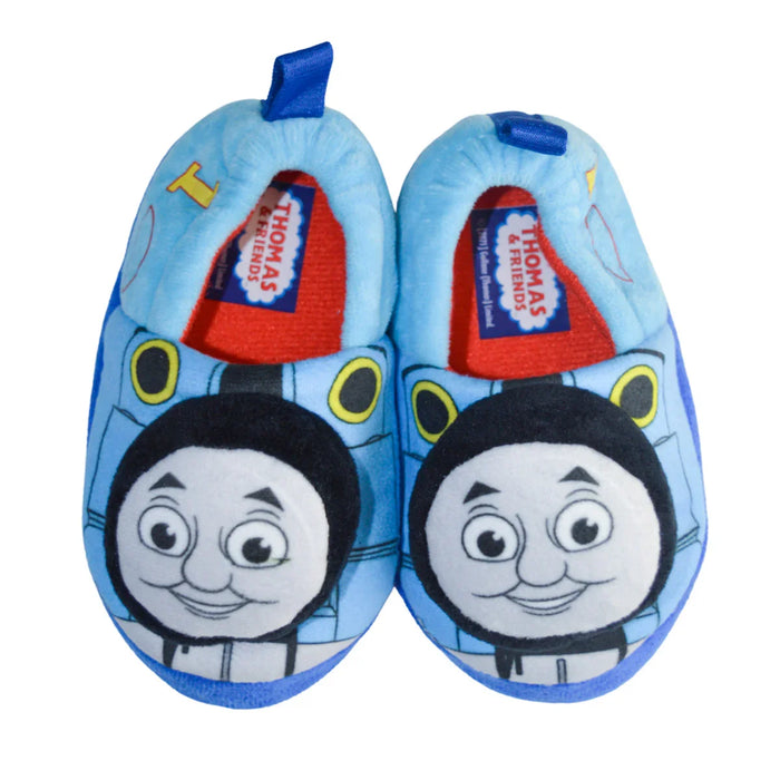 Kids Shoes - Thomas & Friends Toddler Boys Plush Slippers – Cozy Fleece with Non-Slip Soles - (5T-12)