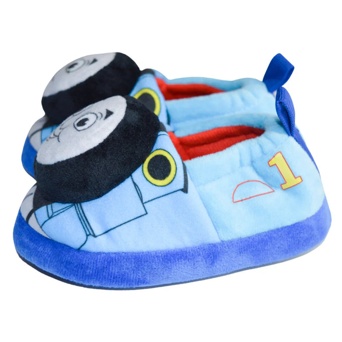 Kids Shoes - Thomas & Friends Toddler Boys Plush Slippers – Cozy Fleece with Non-Slip Soles - (5T-12)