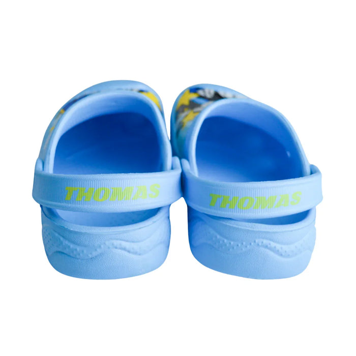 Kids Shoes - Thomas & Friends Toddler Clogs – Light Blue Slip-On Sandals with Back Strap for Boys - (5/6T-11/12T)