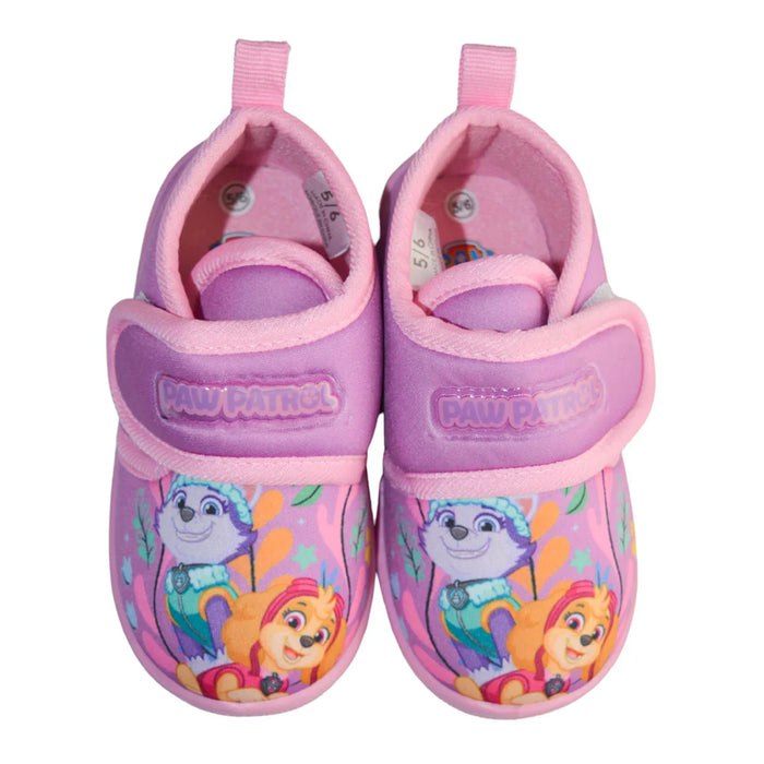Kids Shoes - Toddler Girls Paw Patrol Daycare Slippers – Pink Skye & Everest Non-Slip Indoor Shoes - (5T-12)