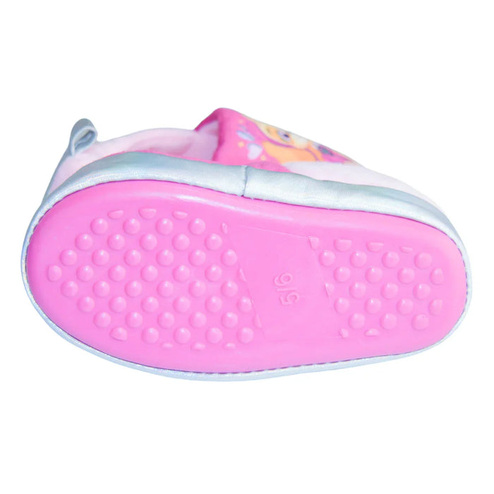 Kids Shoes - Toddler Girls Paw Patrol Plush Slippers – Skye Pink Fleece Non-Slip House Shoes - (5T-12)