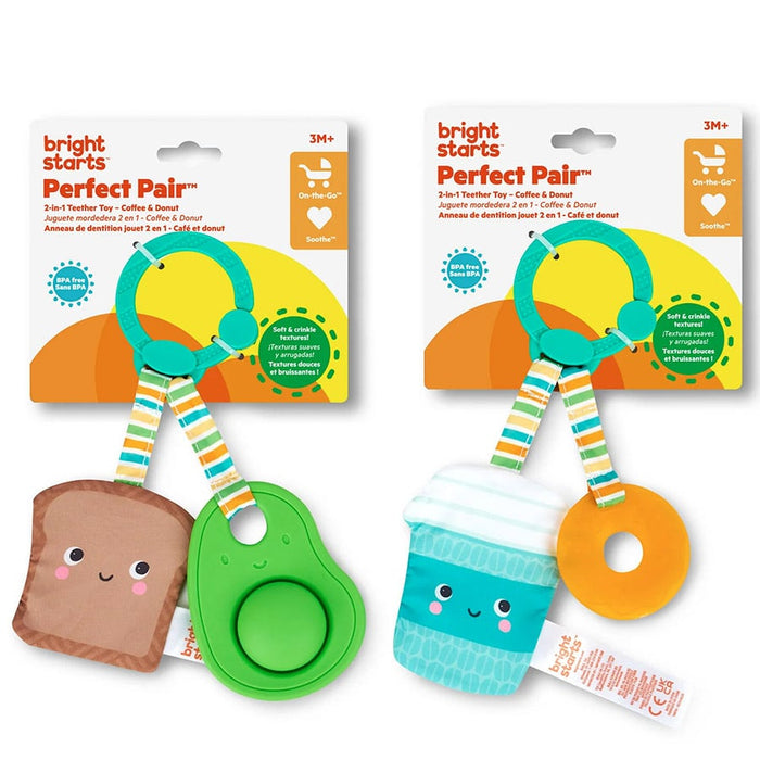 Bright Starts Perfect Pair 2-in-1 Baby Teether Toy
