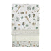 Koala Baby 4 Pack Flannel Receiving Blanket set with safari animal and leaf patterns, stacked neatly.