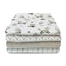 Koala Baby 4-pack flannel receiving blankets folded in a stack, featuring forest animal prints.