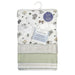 Koala Baby 4-Pack Flannel Receiving Blankets in woodland prints shown folded in retail packaging.