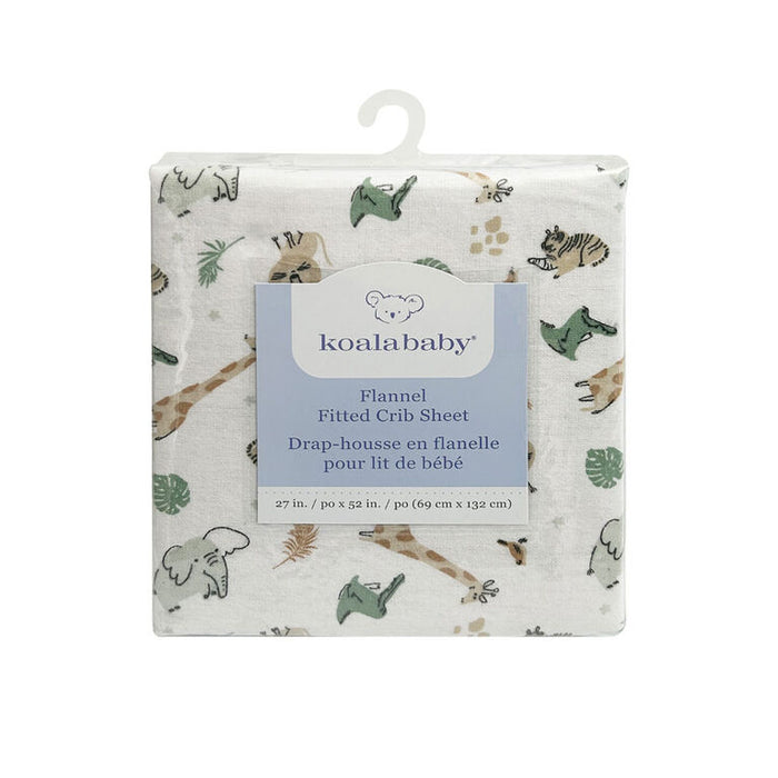 Koala Baby Flannel Fitted Crib Sheet