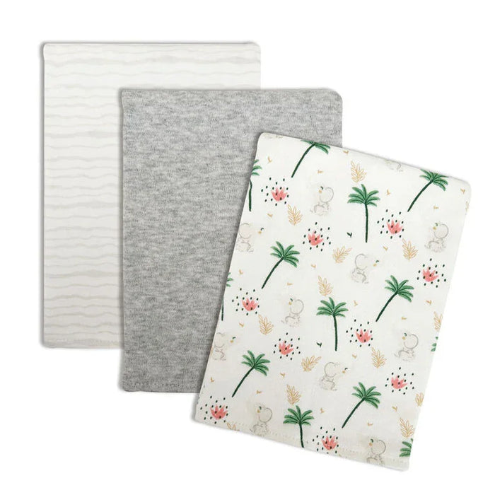 Koalababy - Koala Baby – 3-Pack Soft Jersey Burp Cloths (Lions & Elephants Prints)