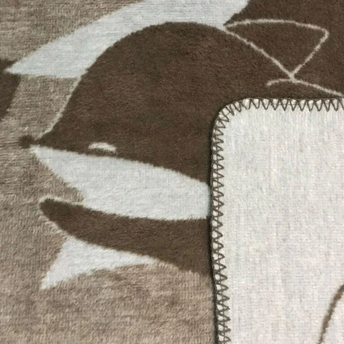 Koalababy - Koala Baby – Jacquard Knit Blanket (Taupe Grey Fox & Cream Grey Bunny)