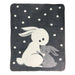 Koalababy - Koala Baby – Jacquard Knit Blanket (Taupe Grey Fox & Cream Grey Bunny)