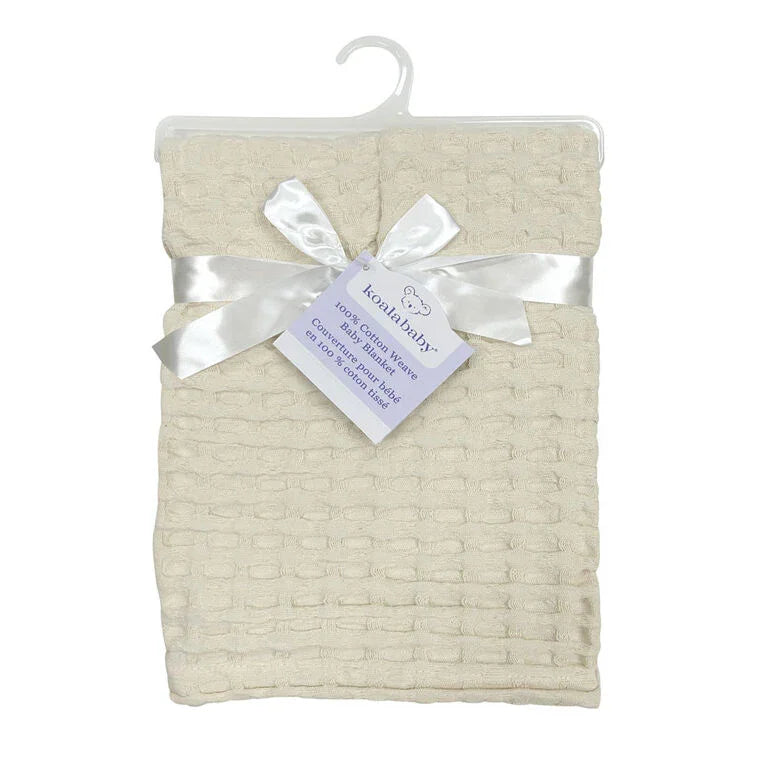 Koalababy - Koala Baby – Muslin Ottoman Weave Blanket (Sage & Ivory)