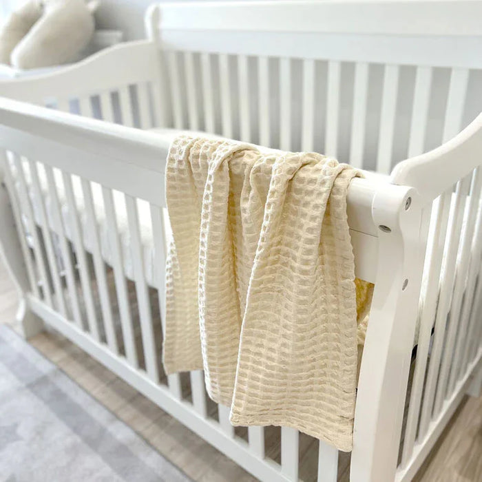 Koalababy - Koala Baby – Muslin Ottoman Weave Blanket (Sage & Ivory)