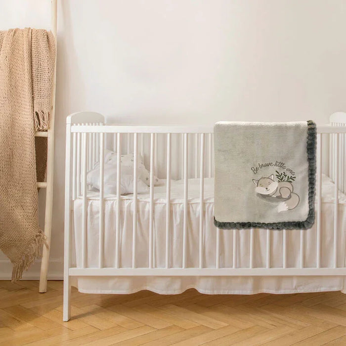 Koalababy - Koala Baby – Ribbed Knit Baby Blanket (Bunny Taupe Or Fox Grey)