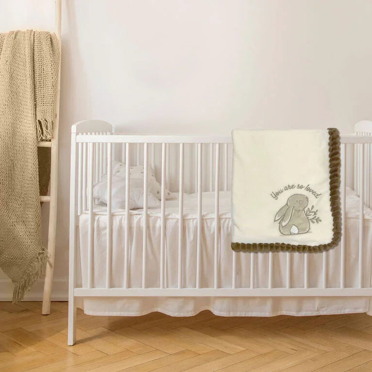 Koalababy - Koala Baby – Ribbed Knit Baby Blanket (Bunny Taupe Or Fox Grey)