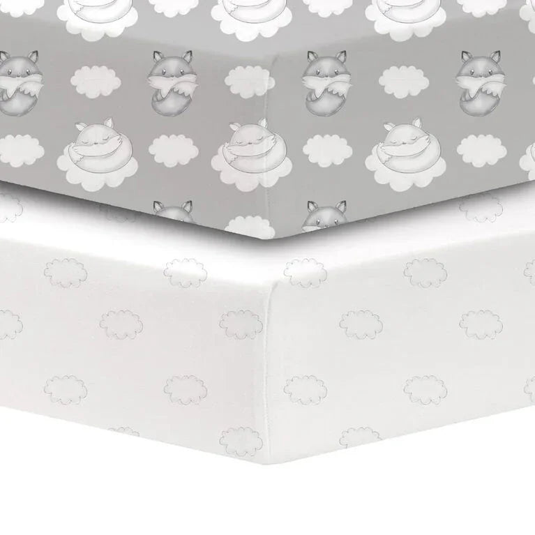 Koalababy - Koalababy Percale Fitted Crib Sheets - 2 Pack