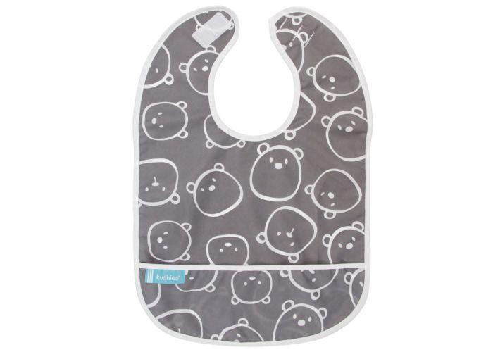 Kushies Cleanbib waterproof baby bib in Bears print