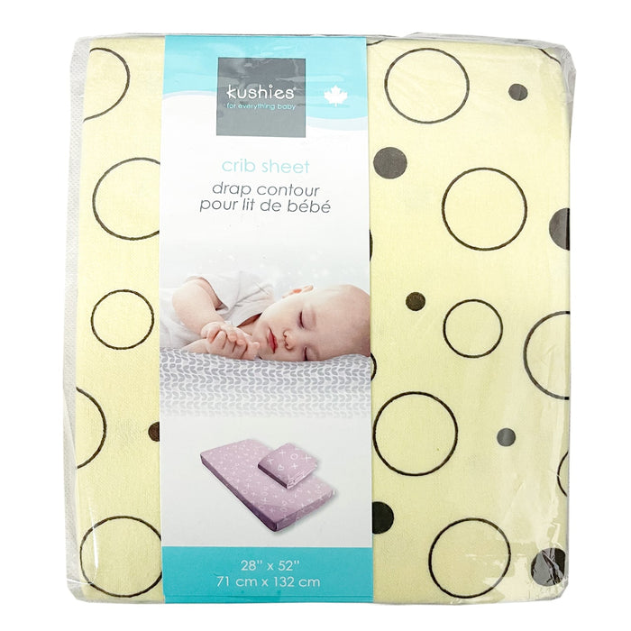 Kushies Flanelle de coton | Drap-contour pour lit de bébé