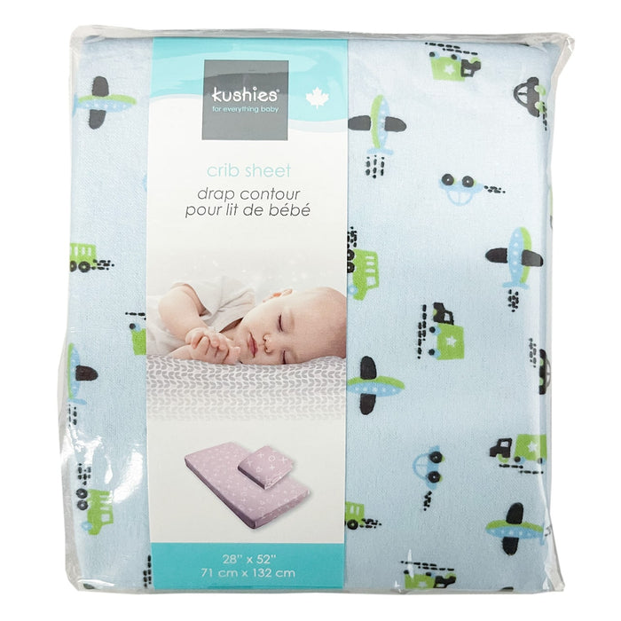 Kushies Flanelle de coton | Drap-contour pour lit de bébé