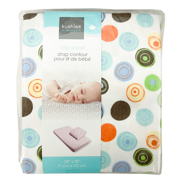 Kushies Flanelle de coton | Drap-contour pour lit de bébé