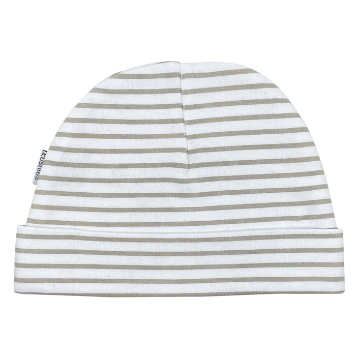 Kushies® - Kushies Baby Beanie 3-6m - Heather Grey Stripe