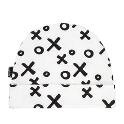 Kushies® - Kushies Baby Beanie 3-6m - XO Black and White