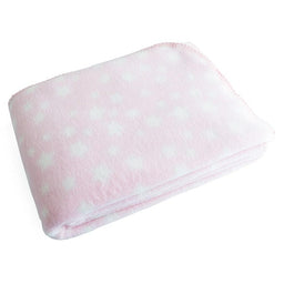 Kushies® - Kushies Baby Fleece Blanket - Light Pink Stars