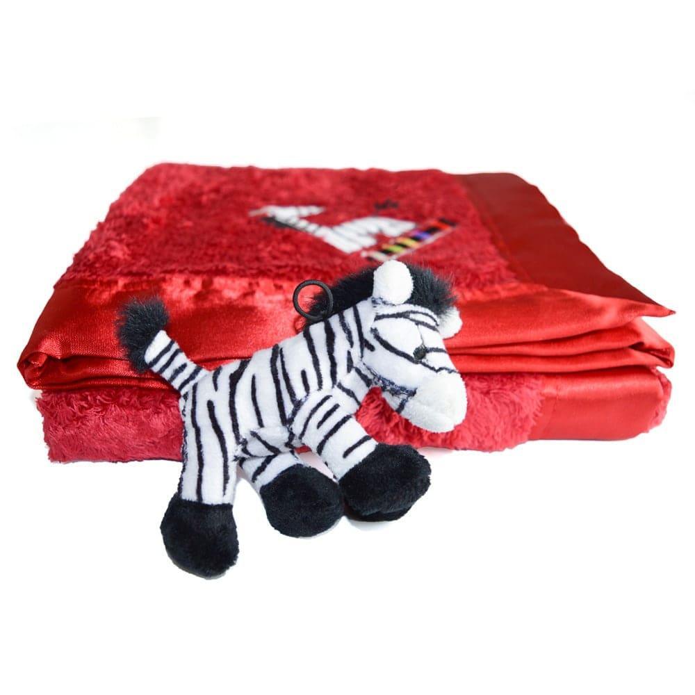 Kushies® - Kushies Baby Plushy Blanket - Red Zebra