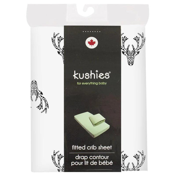 Kushies® - Kushies Fitted Crib Sheet - Black & White Deers