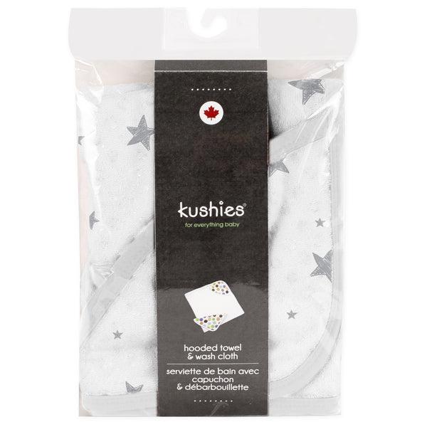 Kushies® - Kushies Hooded Bath Towel & Washcloth Set