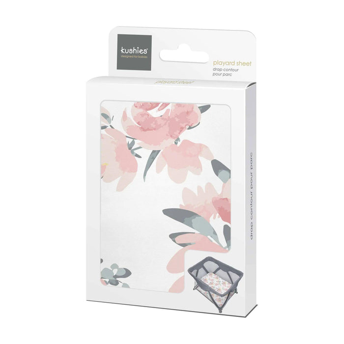 Kushies Percale Dream Playard Sheet - Floral