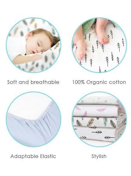 Kushies® - Kushies® 100% Certified Organic Cotton Jersey Fitted Bassinet Sheet
