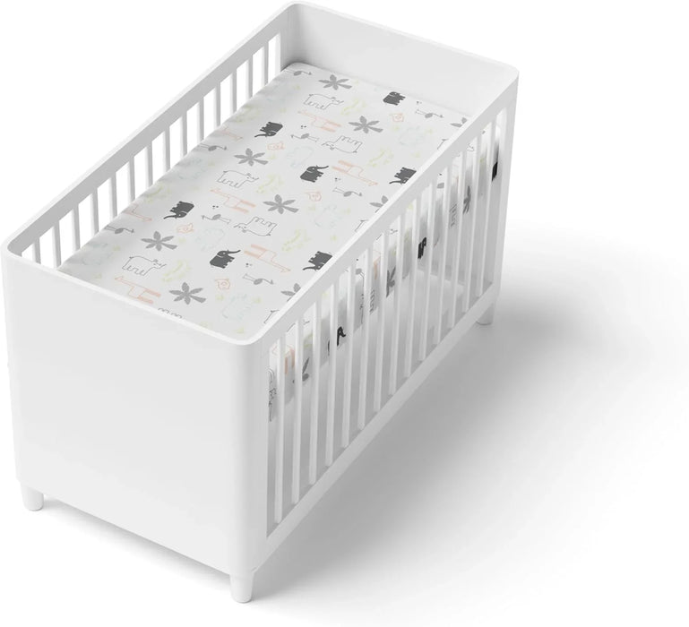 Kushies® - Kushies S730-201 Percale Crib Sheets - Jungle Animal