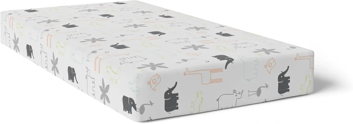 Kushies® - Kushies S730-201 Percale Crib Sheets - Jungle Animal