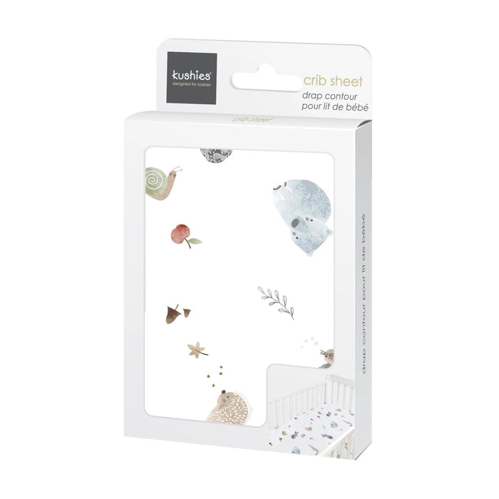 Kushies® - Kushies S730-216 Percale Crib Sheets - Forest Animals