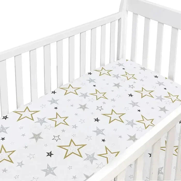Kushies® - Kushies S730-221 Percale Crib Sheets - Watercolour Sun