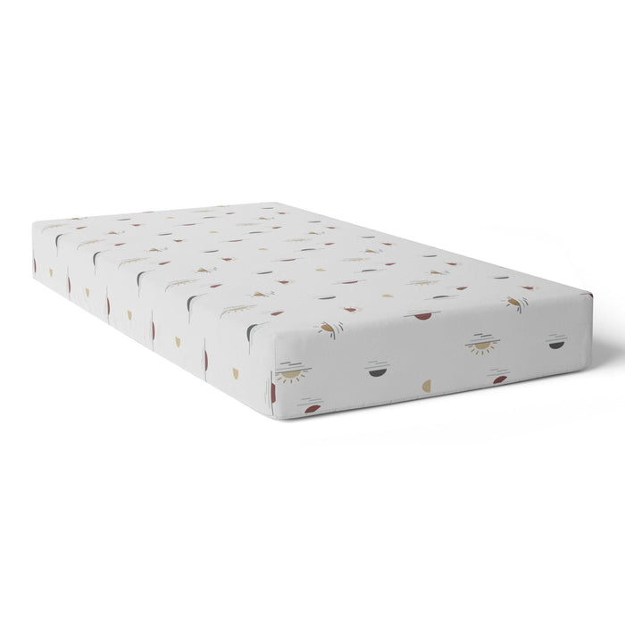 Kushies® - Kushies S730-221 Percale Crib Sheets - Watercolour Sun