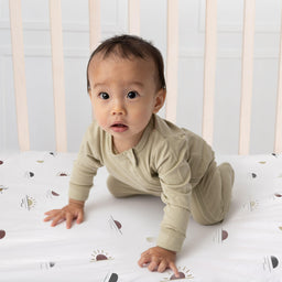 Kushies® - Kushies S730-221 Percale Crib Sheets - Watercolour Sun