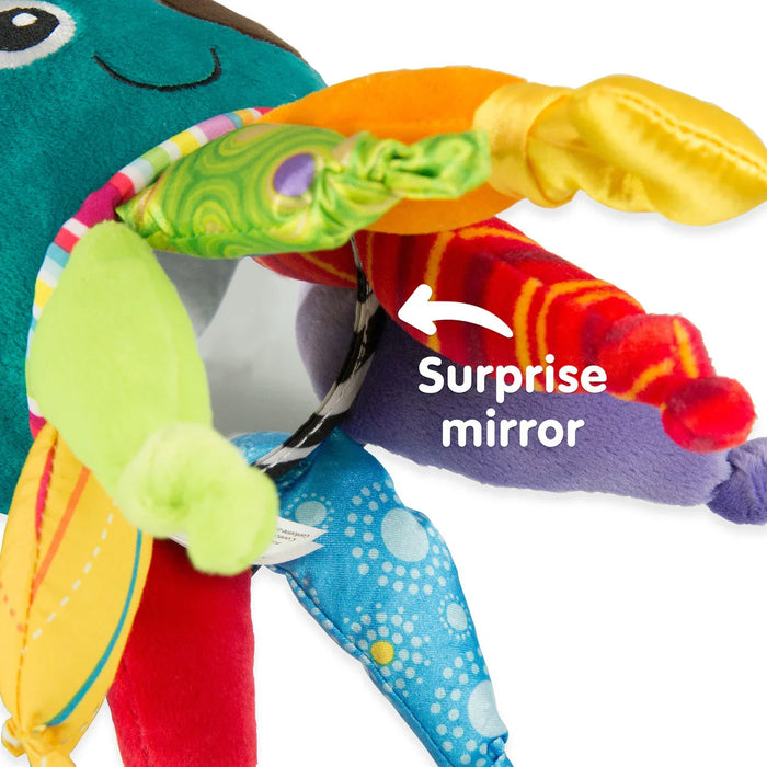 Lamaze® - Lamaze Captain Calamari Clip-On Stroller Toy – Sensory Octopus with Crinkles, Mirror, Rattles & Teethers – Developmental Baby Toy