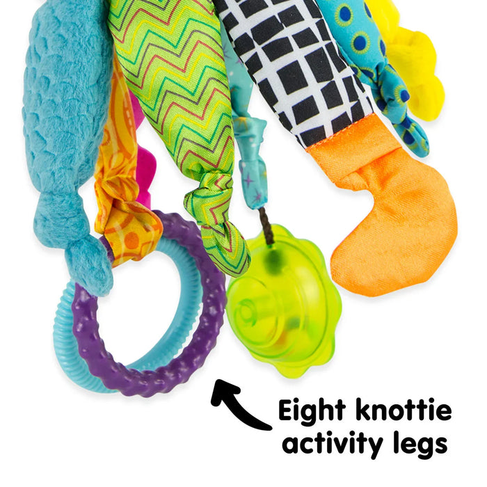 Lamaze® - Lamaze Captain Calamari Clip-On Stroller Toy – Sensory Octopus with Crinkles, Mirror, Rattles & Teethers – Developmental Baby Toy