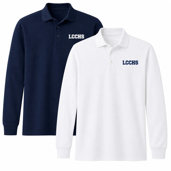 LCCHS Cotton Blend Piqué Boys Long Sleeve Polo
