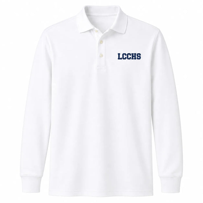 LCCHS Cotton Blend Piqué Boys Long Sleeve Polo