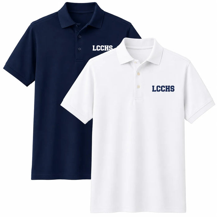 Polo à manches courtes pour garçons en piqué de coton mélangé LCCHS