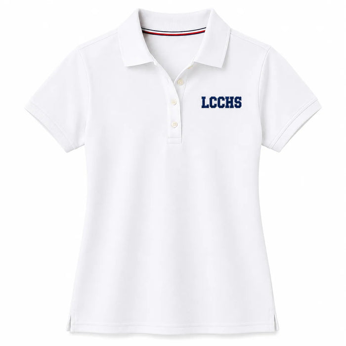 Polo en piqué de coton mélangé extensible pour fille LCCHS