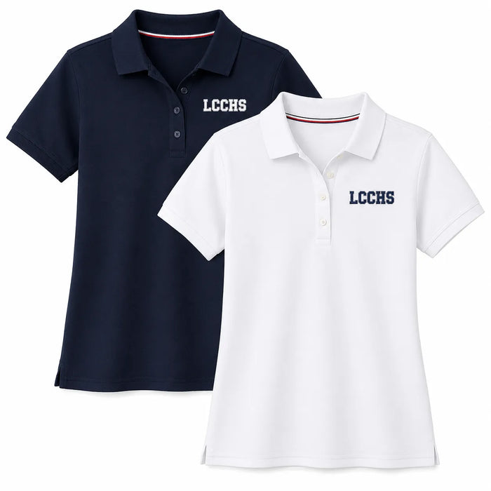 Polo en piqué de coton mélangé extensible pour fille LCCHS
