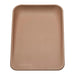 Leander Matty baby changing waterproof mat in brown shown from above on a plain background.