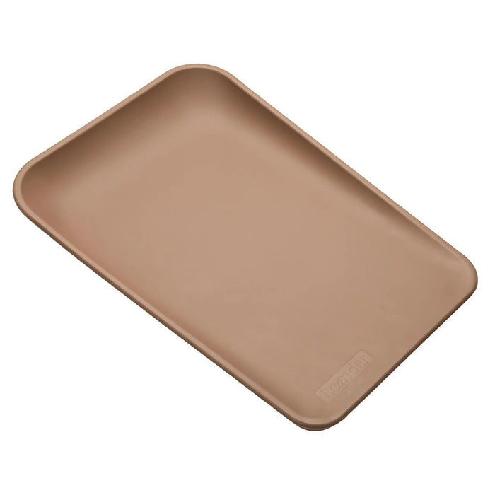 Leander Matty baby changing waterproof mat in tan color on a white background.