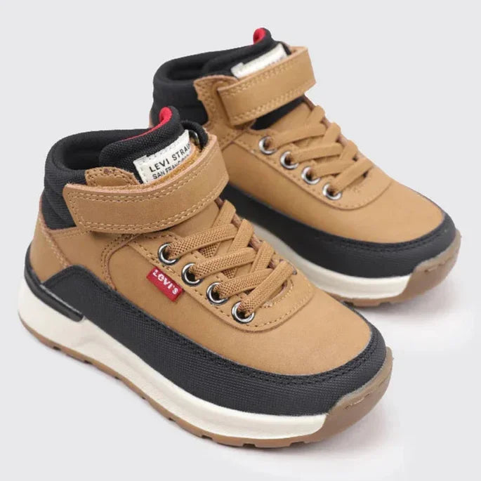 LEVIS® - Levi’s Ascot Mini Sneaker-Boot – Lightweight Kids’ Boot with Velcro & Elastic Laces (sizes 6 Toddler to 3.5 Youth)